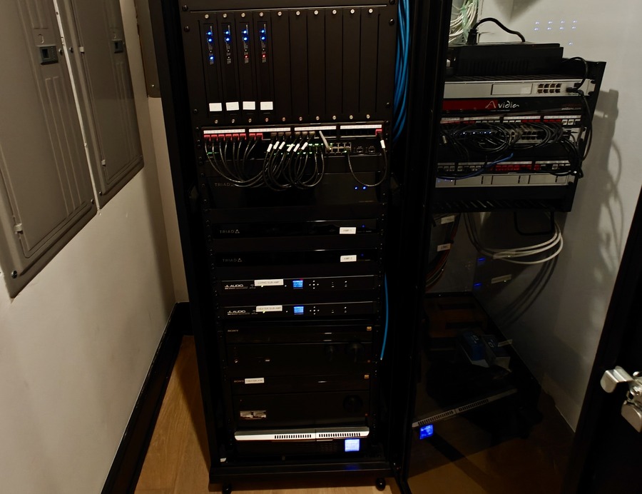 high-performance audio/video component rack