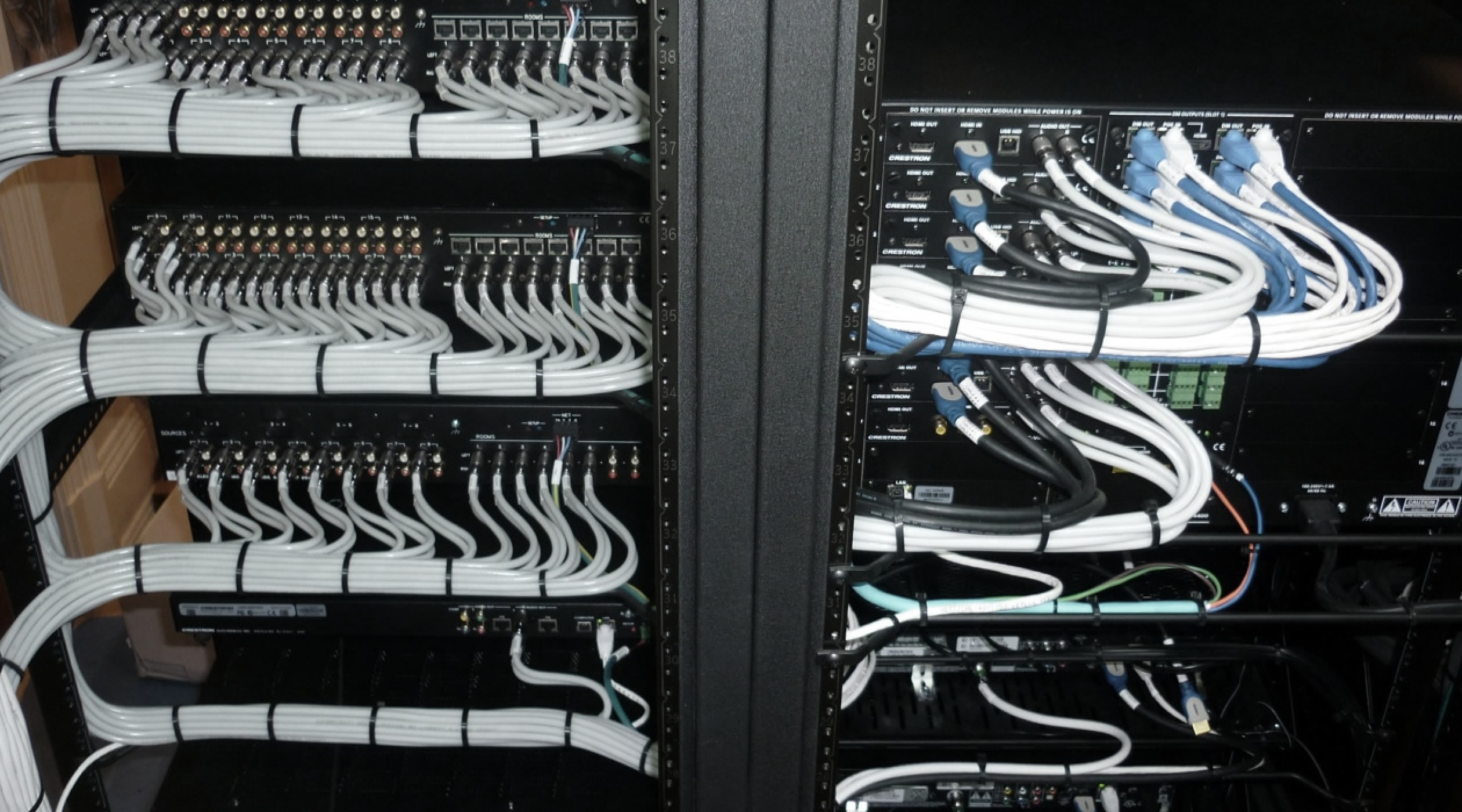 Structured network rack supporting a smart home access control system