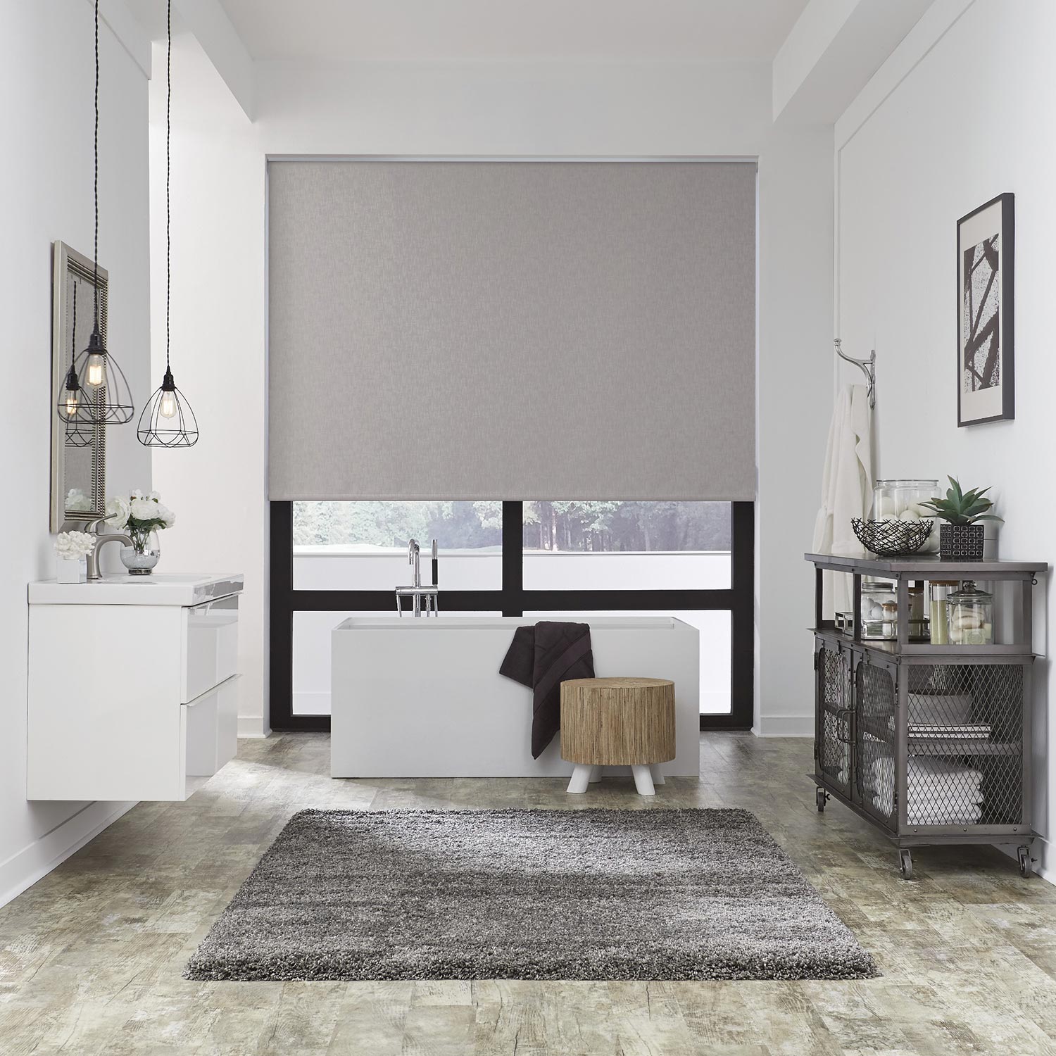 Palladiom Shades in a Bathroom