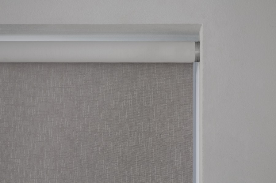 Lutron's exposed roller motorized shade.