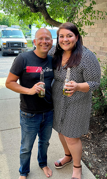 Avidia teammates enjoying drinks after a hard day of work